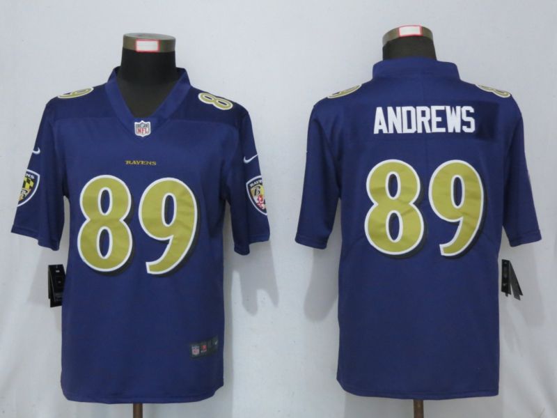 Men Baltimore Ravens #89 Andrews Navy Purple Nike Color Rush Limited NFL Jerseys